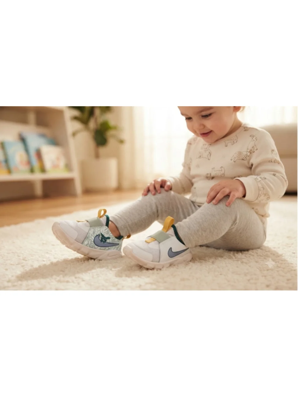 Nike Flex Runner 2 Lil TD 'Rabbit And Mushroom' Sneakers Size 7Y